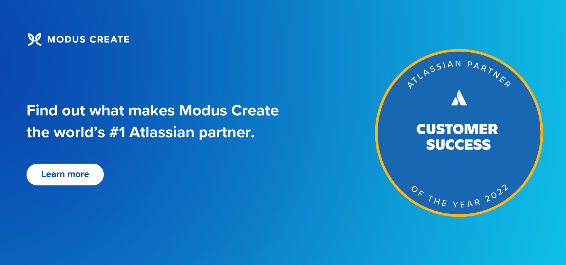 Modus Create Atlassian Customer Success Award